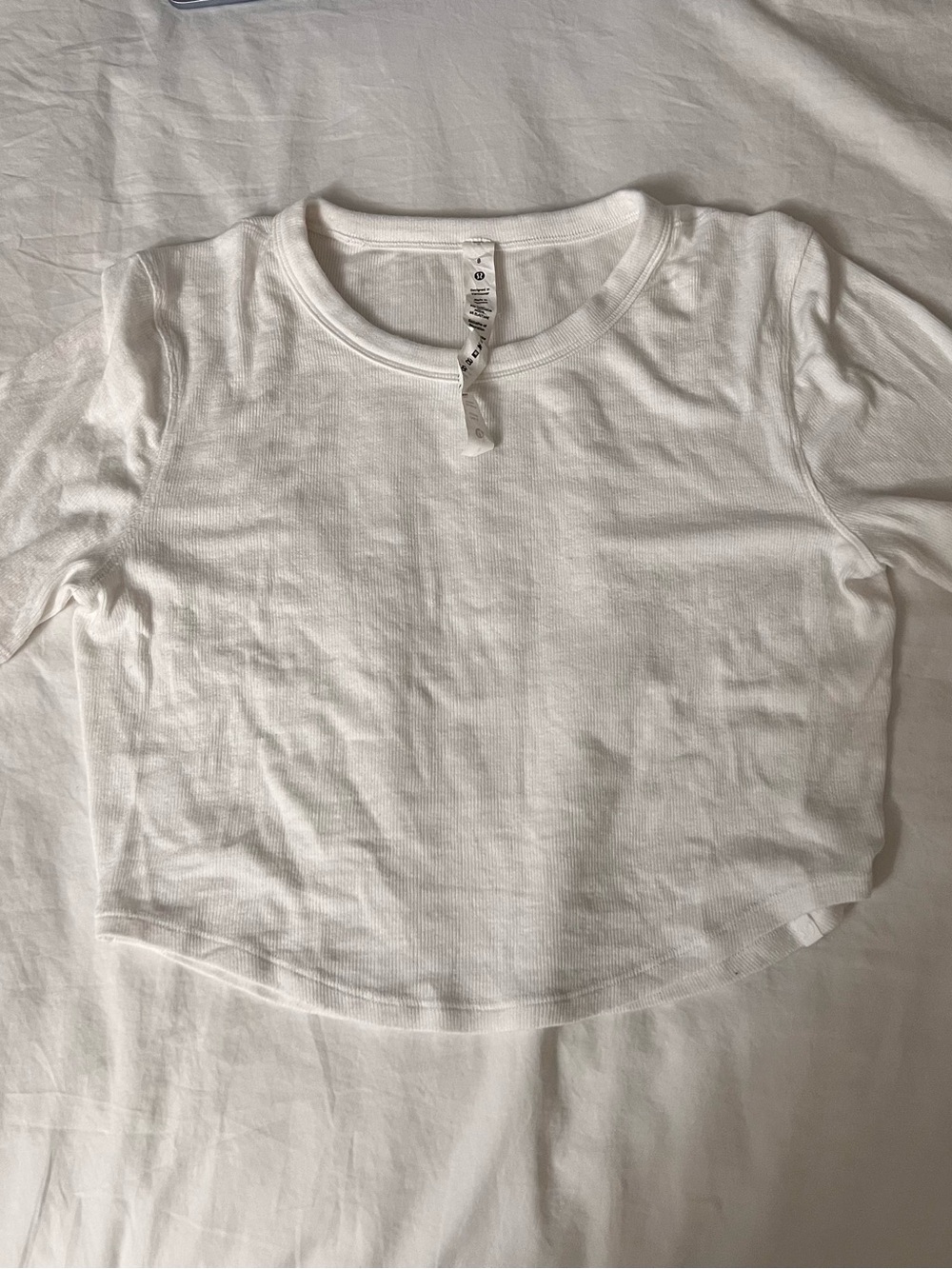 lululemon athletica Kids White Long Sleeve Crewneck Tee